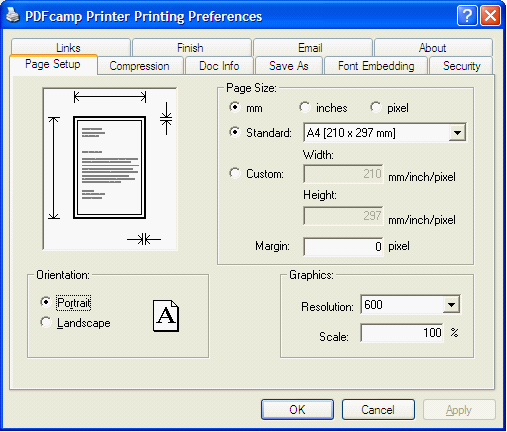 PDFcamp options