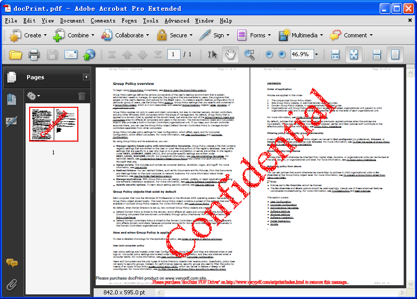 CHM to PDF Converter, show PDF file in Adobe Acrobat