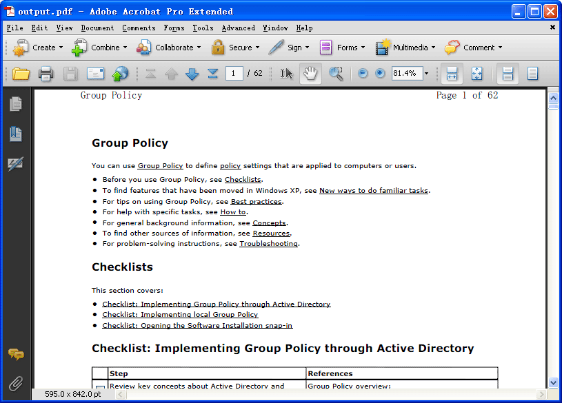 CHM to PDF Converter, Create PDF file