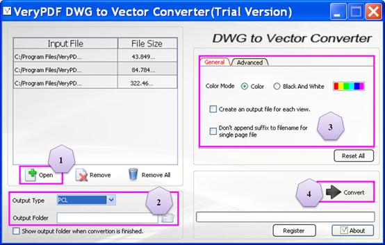 convert DXF to PCL