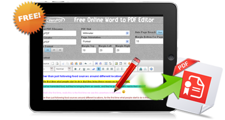 VeryPDF Online Word to PDF Editor