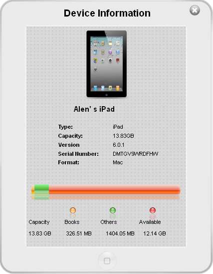 view iPad information