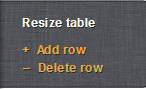 add or remove row