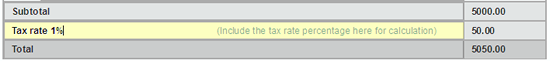 input tax rate