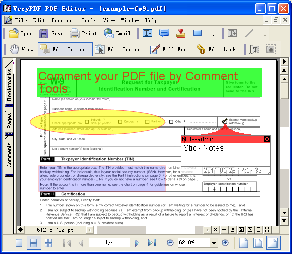 Use PDF Commenter to add PDF comments to your PDF file