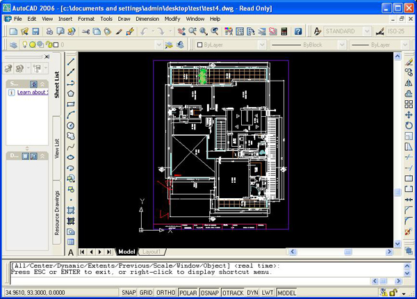 output DWG file