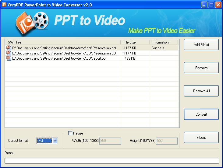window of PowerPoint to Video Recorder