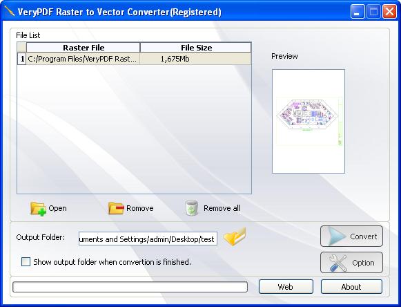 main interface of GIF to Vector Converter