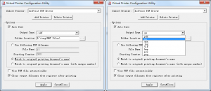 docPrint PDF Driver Save As Options