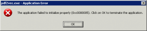 PDF to SWF Crash on Windows 2003 system