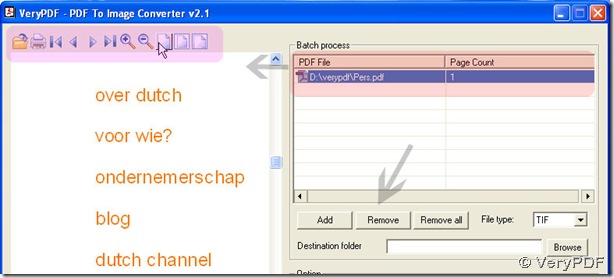 click PDF path to get PDF preview and adjust preview with buttons above