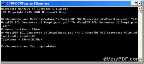 detailed operation in command prompt 