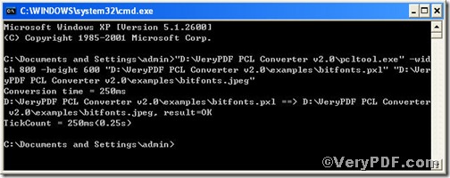 detailed operation in command prompt