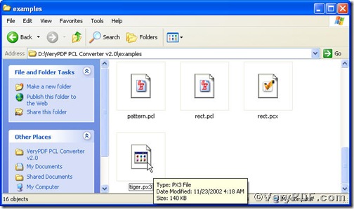 PX3 file contained in PCL Converter  folder