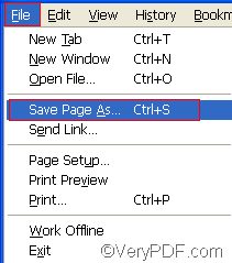 step 1 for converting HTTP link to PDF