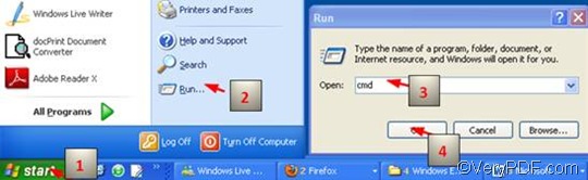 How to run the command prompt window