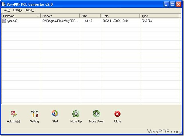 PX3 files are displayed in the file list.