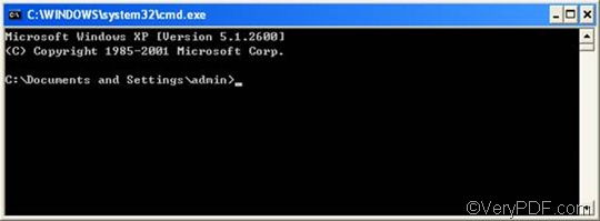 the command prompt window