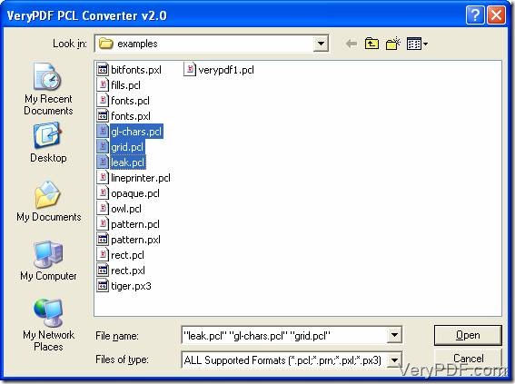 select files you want to convert.