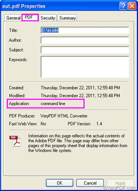 check after you convert MHT to PDF and edit PDF creator 
