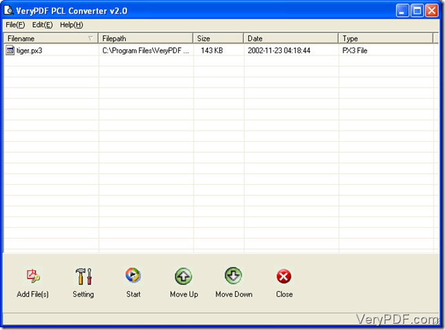px3 files are shown in this window.