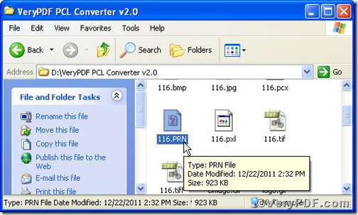 prn  file contained in PCL Converter 2.0 folder