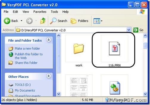 prn file contained in PCL Converter 2.0 folder
