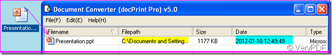 add file to docPrint Pro