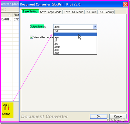 convert excel to ps