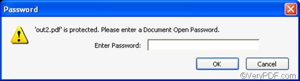 check the result after you set PDF password and convert any document like WMF to PDF via command line