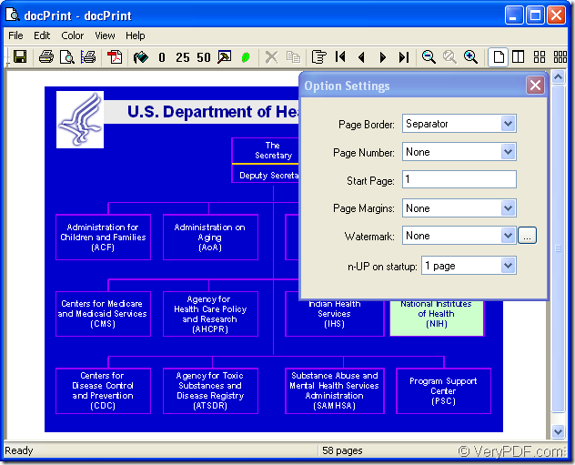 interface of docPrint