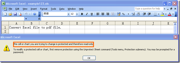 Password protected Excel Example