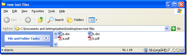 new PDF files in the folder of Word files