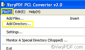 input directory