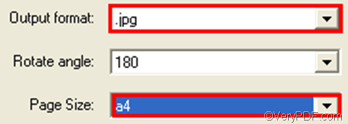 set options to convert PRN to JPG and fit to paper size