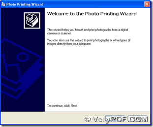 first step in printing wizard