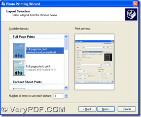select PDF layout