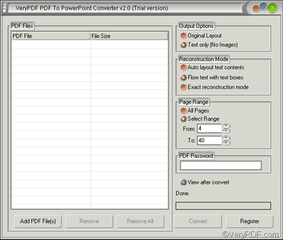 VeryPDF PDF to PowerPoint Converter 