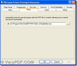 click check-box and type path of PDF editor on preferences panel