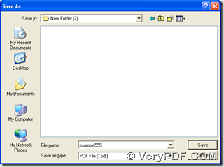 save PDF with one click on "Save" in dialog box of 'Save As'