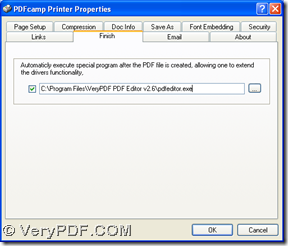 click "Finish" and check-box and input path of installer of PDFcamp Printer