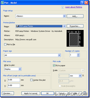 click "PDFcamp Printer" and click "Properties"