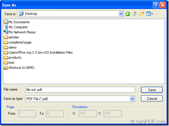 create pdf from wps in Save as dialog box