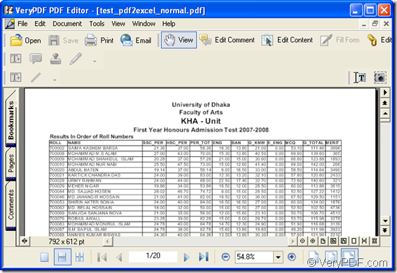 input PDF in main window of PDF Editor