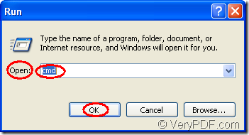 open MS-DOS command line window