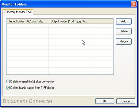 monitor a folder in Document Converter