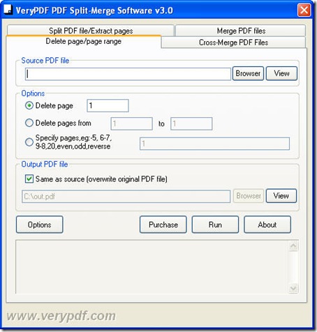 PDF Split-Merge interface