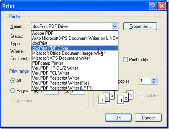 choose PDF Driver