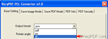 Output Format Setting