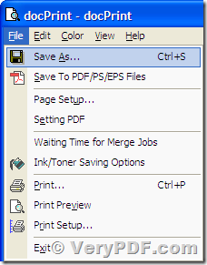 File menu -> Save As